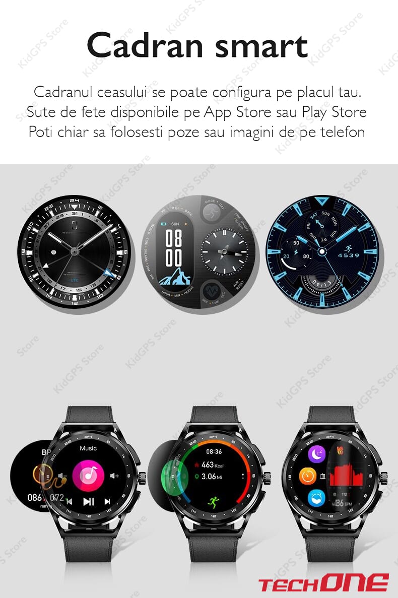 Ceas smartwatch barbati TechONE H8S Ceas smartwatch barbati TechONE H8S